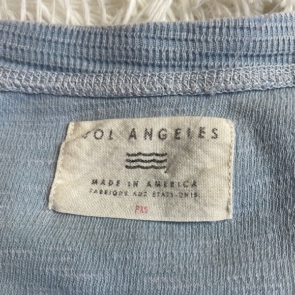 Sol Angeles Light Blue Boho Cold Shoulder Long Sleeve Top - Picture 8 of 9